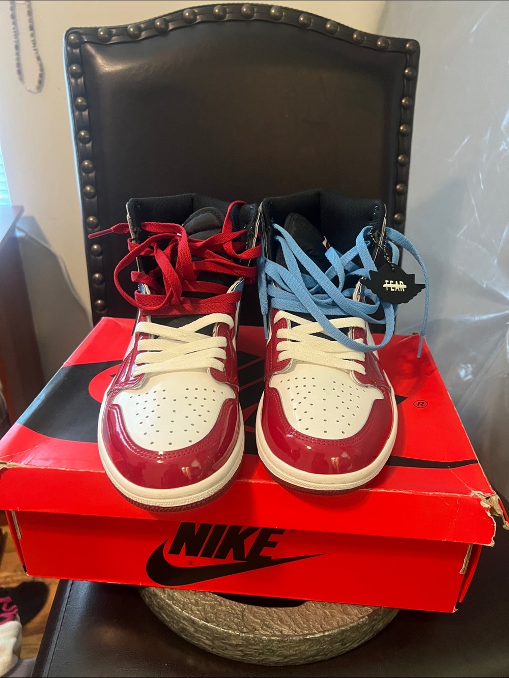 Size 9.5 Jordan 1 Retro OG High Fearless No Box - Picture 4 of 9